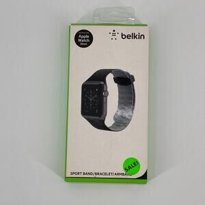 Belkin Sport Band for Apple Watch 38mm Bracelet Black Silicone